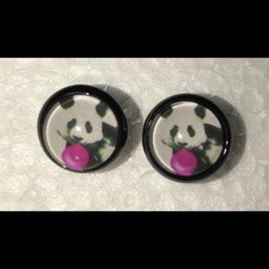Bubble Panda Stud Earrings